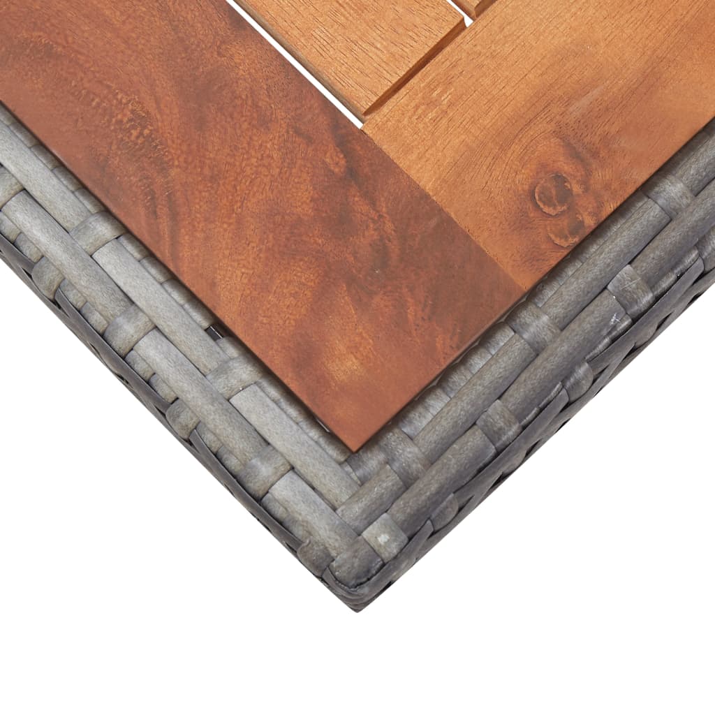 11-delige Tuinset poly rattan en acaciahout antraciet is nu te koop bij PeponiXL, paradijselijk wonen!