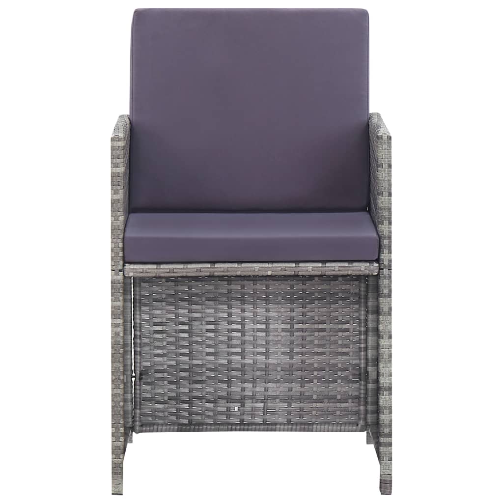 11-delige Tuinset poly rattan en acaciahout antraciet is nu te koop bij PeponiXL, paradijselijk wonen!