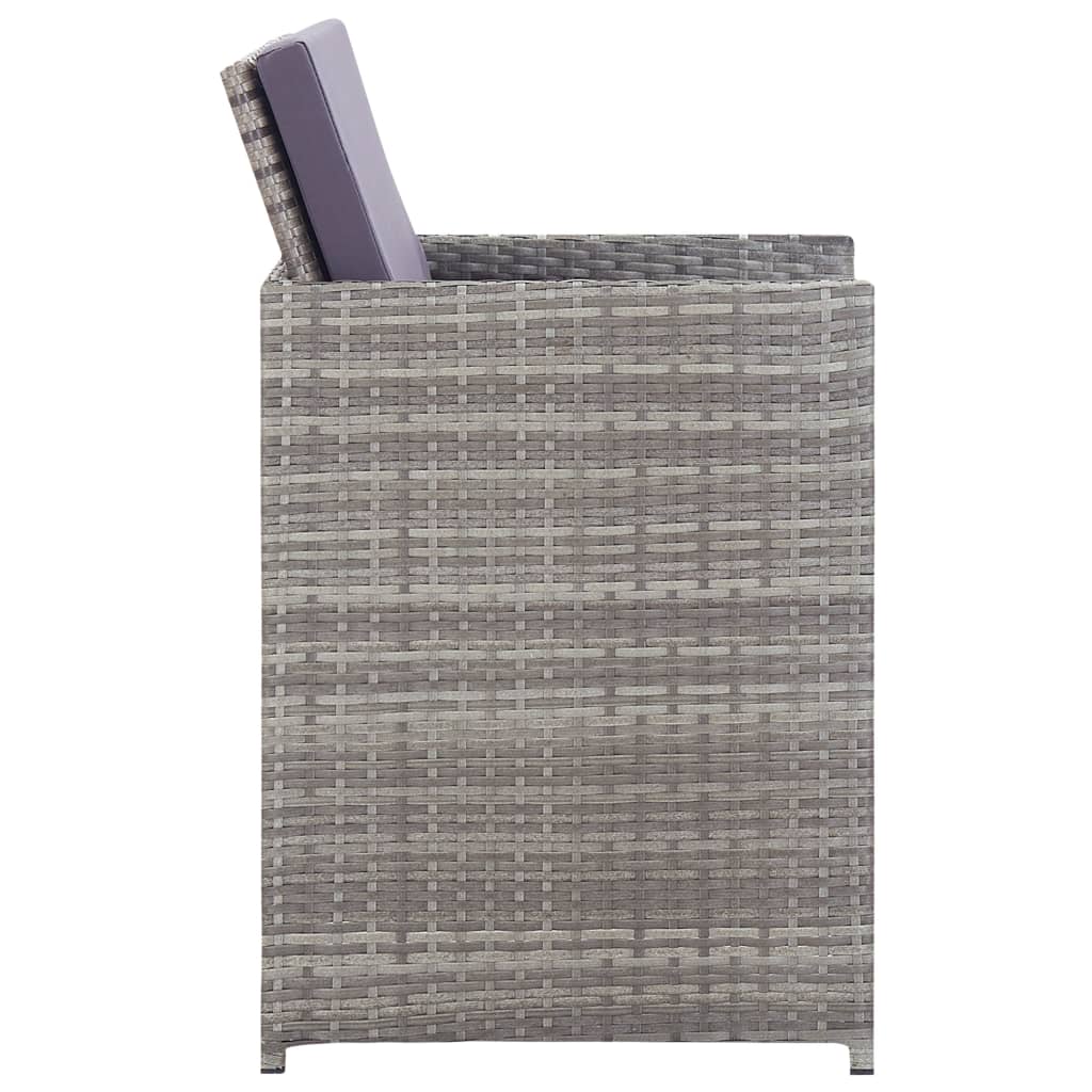 11-delige Tuinset poly rattan en acaciahout antraciet is nu te koop bij PeponiXL, paradijselijk wonen!