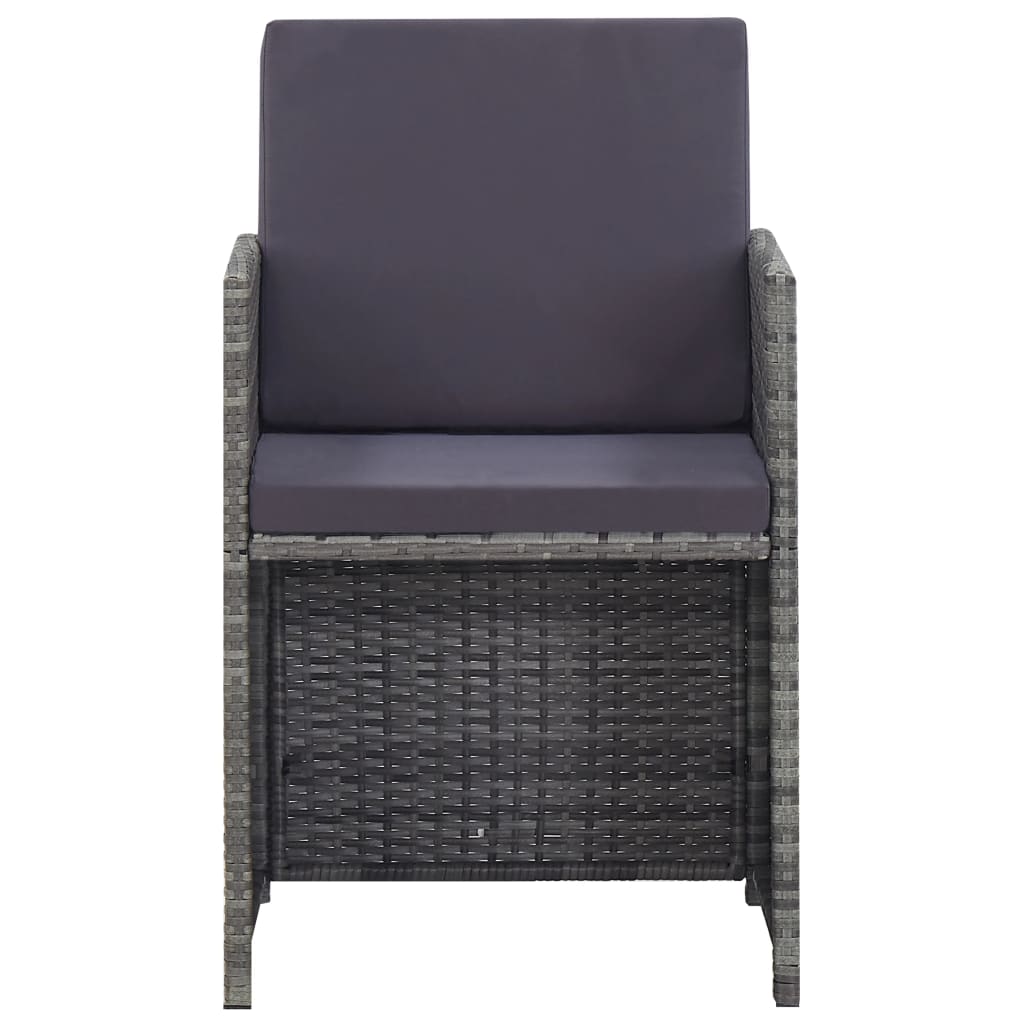 9-delige Tuinset met kussens poly rattan antraciet is nu te koop bij PeponiXL, paradijselijk wonen!