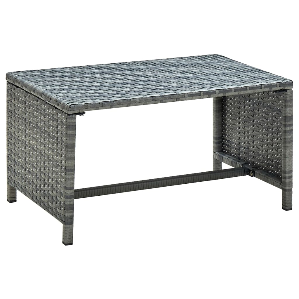 Salontafel 70x40x38 cm poly rattan antraciet is nu te koop bij PeponiXL, paradijselijk wonen!