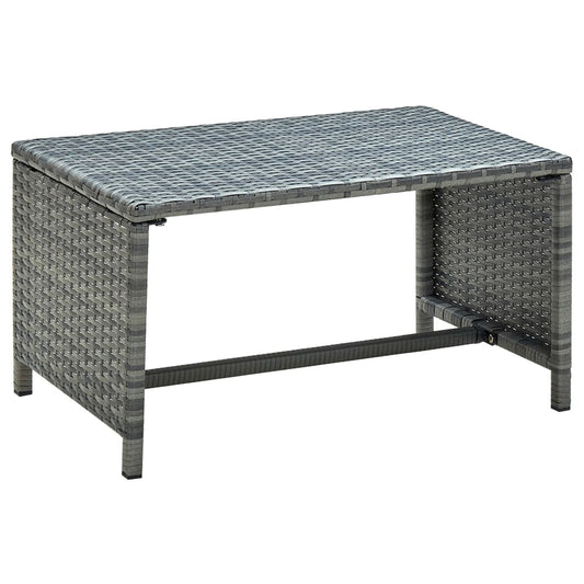 Salontafel 70x40x38 cm poly rattan antraciet is nu te koop bij PeponiXL, paradijselijk wonen!
