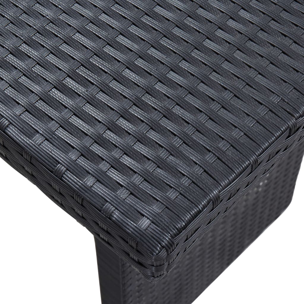 3-delige Loungeset met kussens poly rattan zwart is nu te koop bij PeponiXL, paradijselijk wonen!