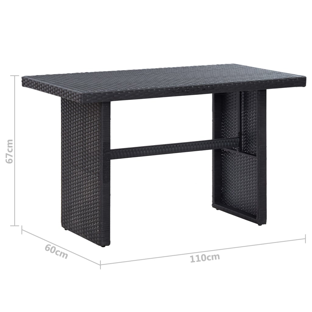 3-delige Loungeset met kussens poly rattan zwart is nu te koop bij PeponiXL, paradijselijk wonen!