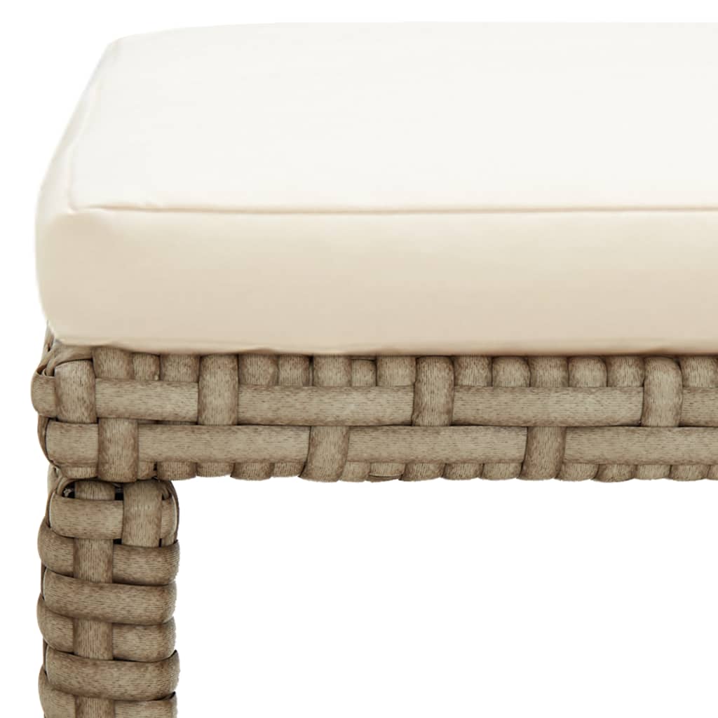 Tuinkrukken 2 st met kussens poly rattan beige is nu te koop bij PeponiXL, paradijselijk wonen!