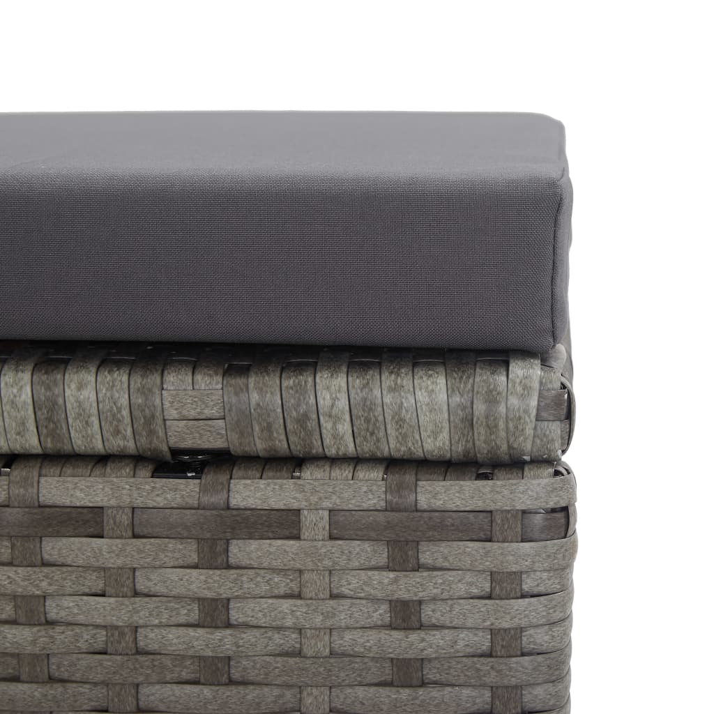 Tuinkrukken 2 st met kussens poly rattan antraciet is nu te koop bij PeponiXL, paradijselijk wonen!