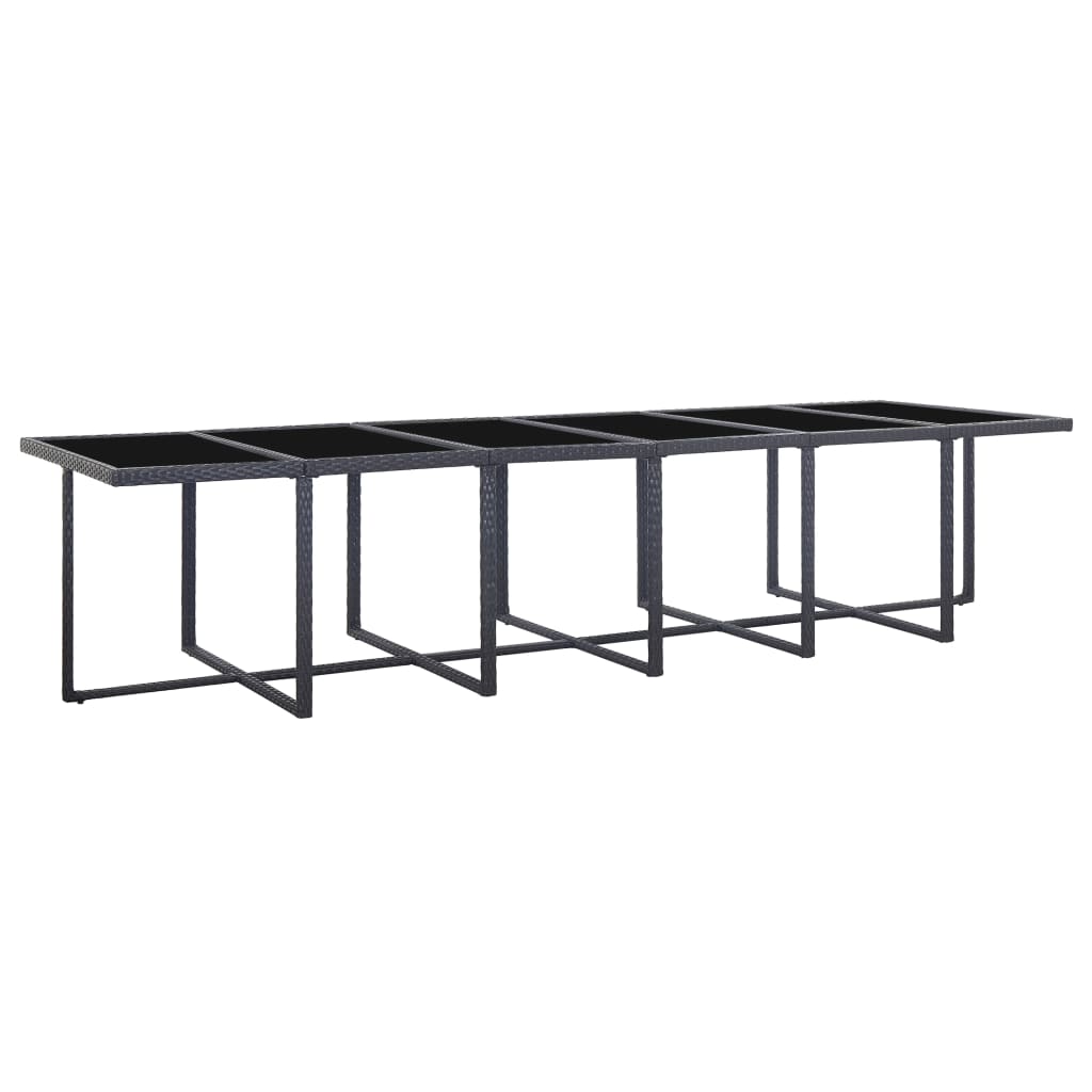 17-delige Tuinset met kussens poly rattan zwart is nu te koop bij PeponiXL, paradijselijk wonen!