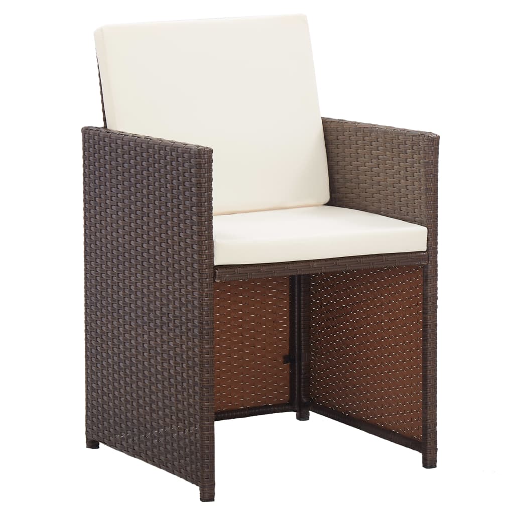 17-delige Tuinset met kussens poly rattan bruin is nu te koop bij PeponiXL, paradijselijk wonen!