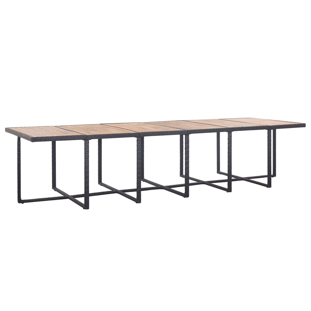 17-delige Tuinset met kussens poly rattan zwart is nu te koop bij PeponiXL, paradijselijk wonen!