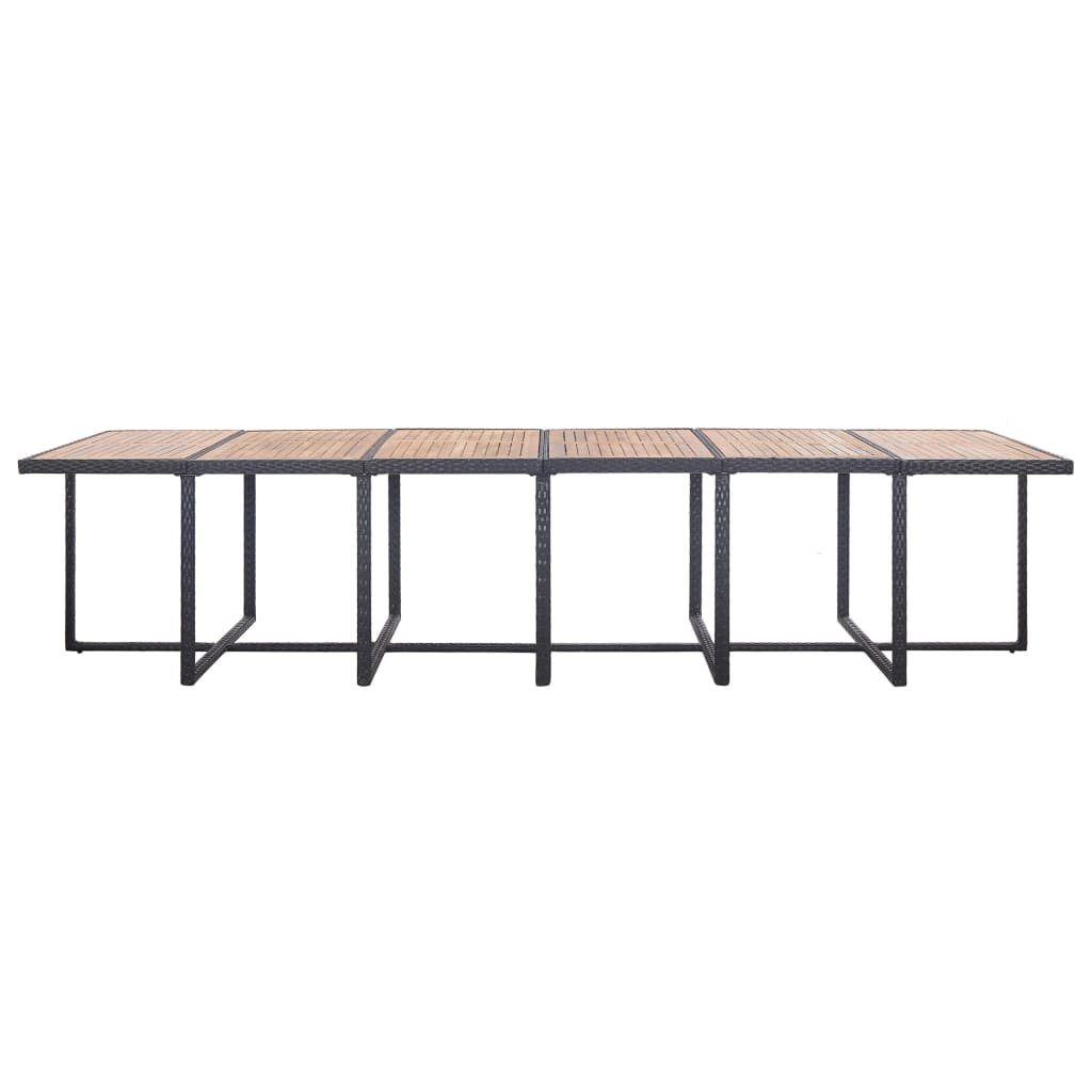 17-delige Tuinset met kussens poly rattan zwart is nu te koop bij PeponiXL, paradijselijk wonen!