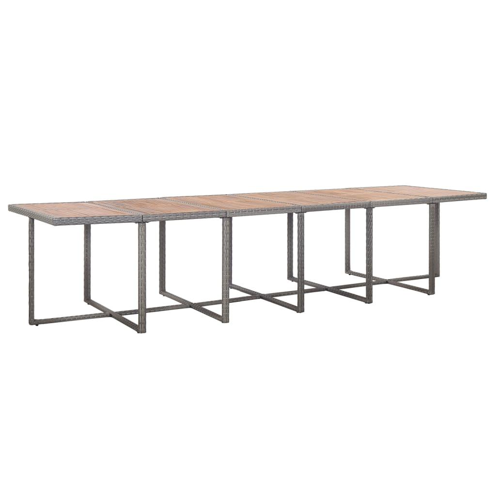 17-delige Tuinset met kussens poly rattan grijs is nu te koop bij PeponiXL, paradijselijk wonen!