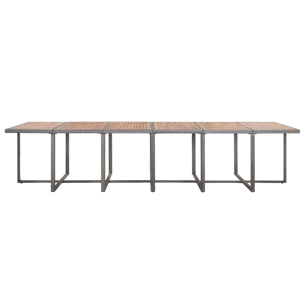17-delige Tuinset met kussens poly rattan grijs is nu te koop bij PeponiXL, paradijselijk wonen!