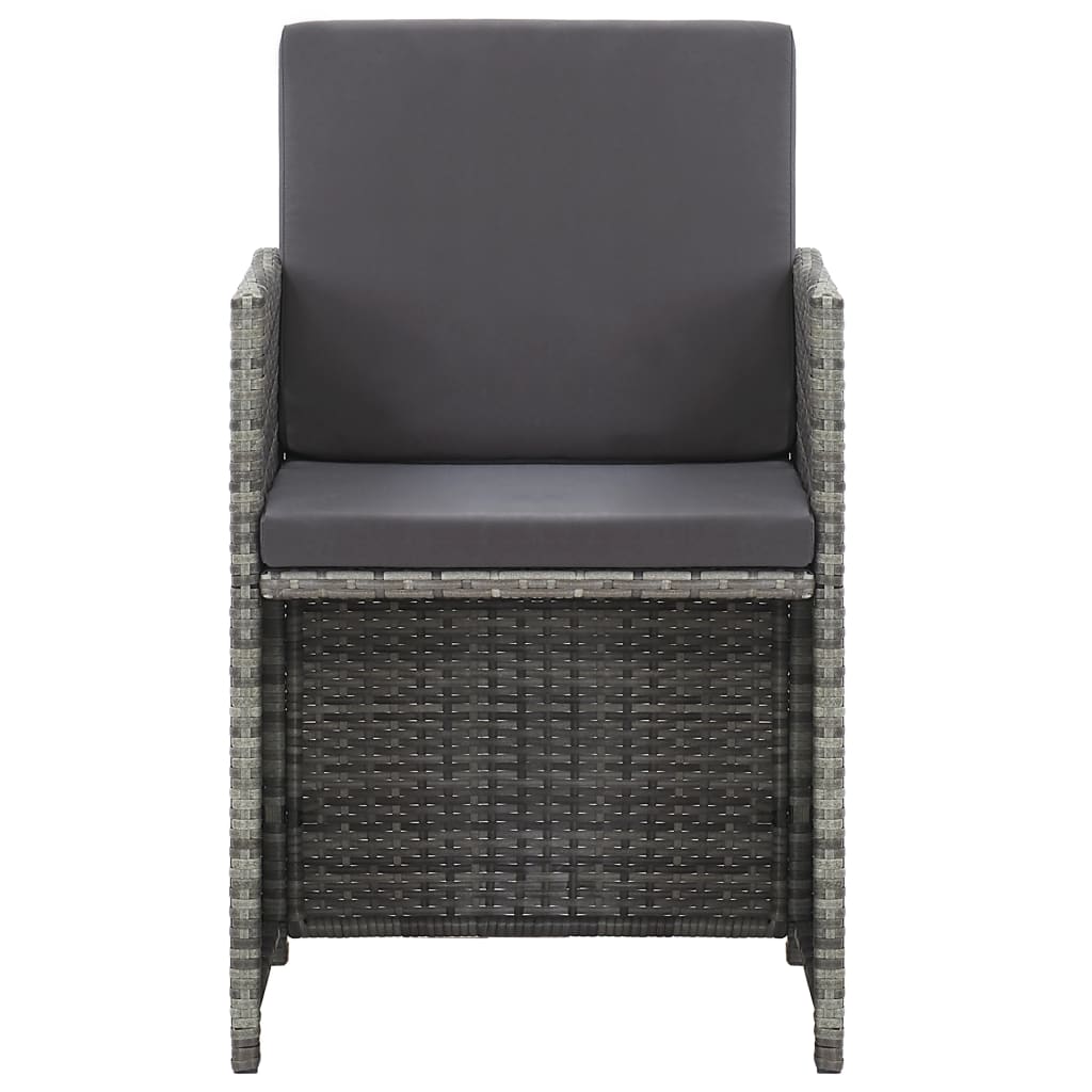 17-delige Tuinset met kussens poly rattan grijs is nu te koop bij PeponiXL, paradijselijk wonen!