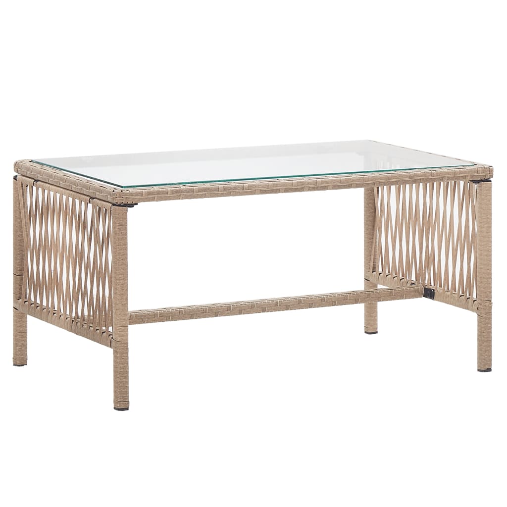 4-delige Loungeset met kussens poly rattan beige is nu te koop bij PeponiXL, paradijselijk wonen!
