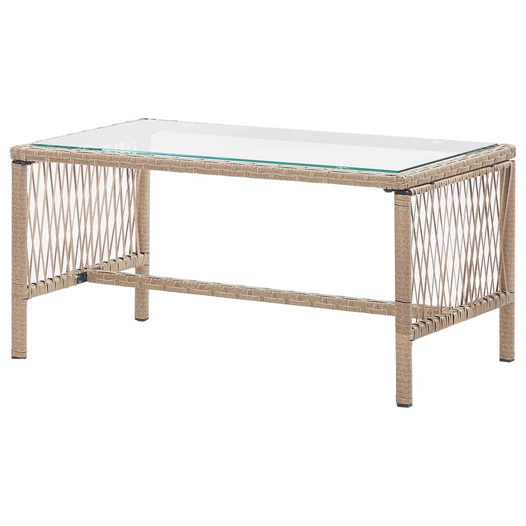4-delige Loungeset met kussens poly rattan beige is nu te koop bij PeponiXL, paradijselijk wonen!