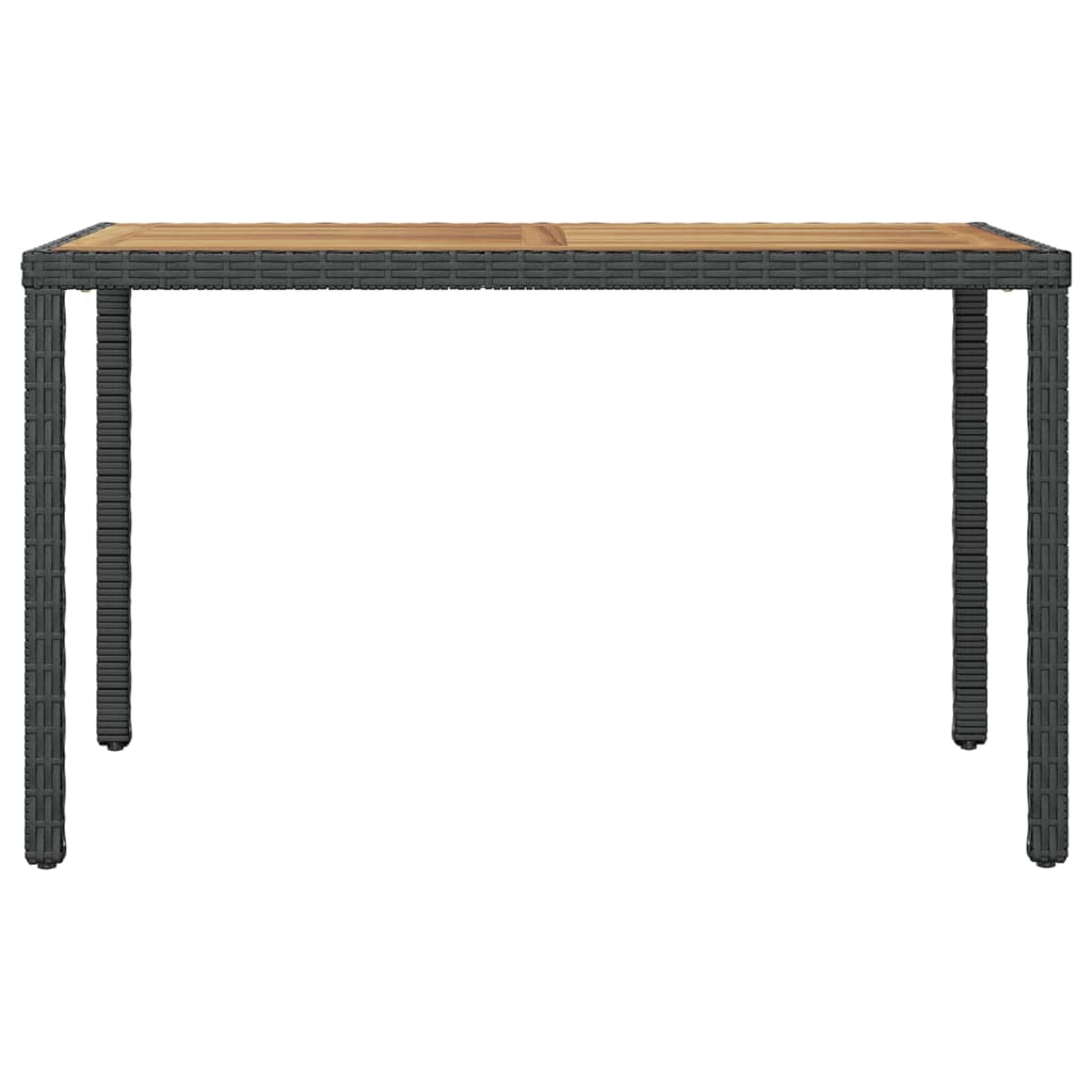 Tuintafel 123x60x74 cm massief acaciahout zwart en bruin is nu te koop bij PeponiXL, paradijselijk wonen!