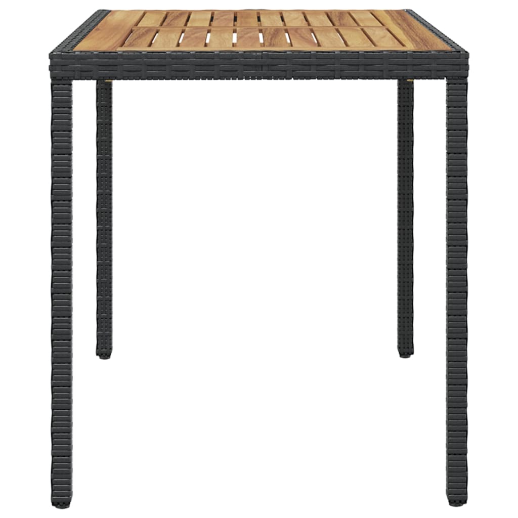 Tuintafel 123x60x74 cm massief acaciahout zwart en bruin is nu te koop bij PeponiXL, paradijselijk wonen!