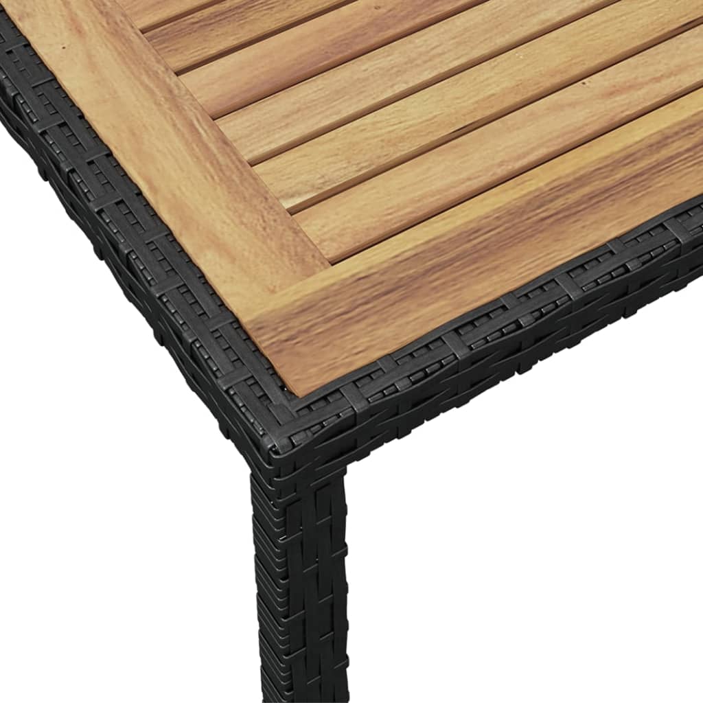 Tuintafel 123x60x74 cm massief acaciahout zwart en bruin is nu te koop bij PeponiXL, paradijselijk wonen!