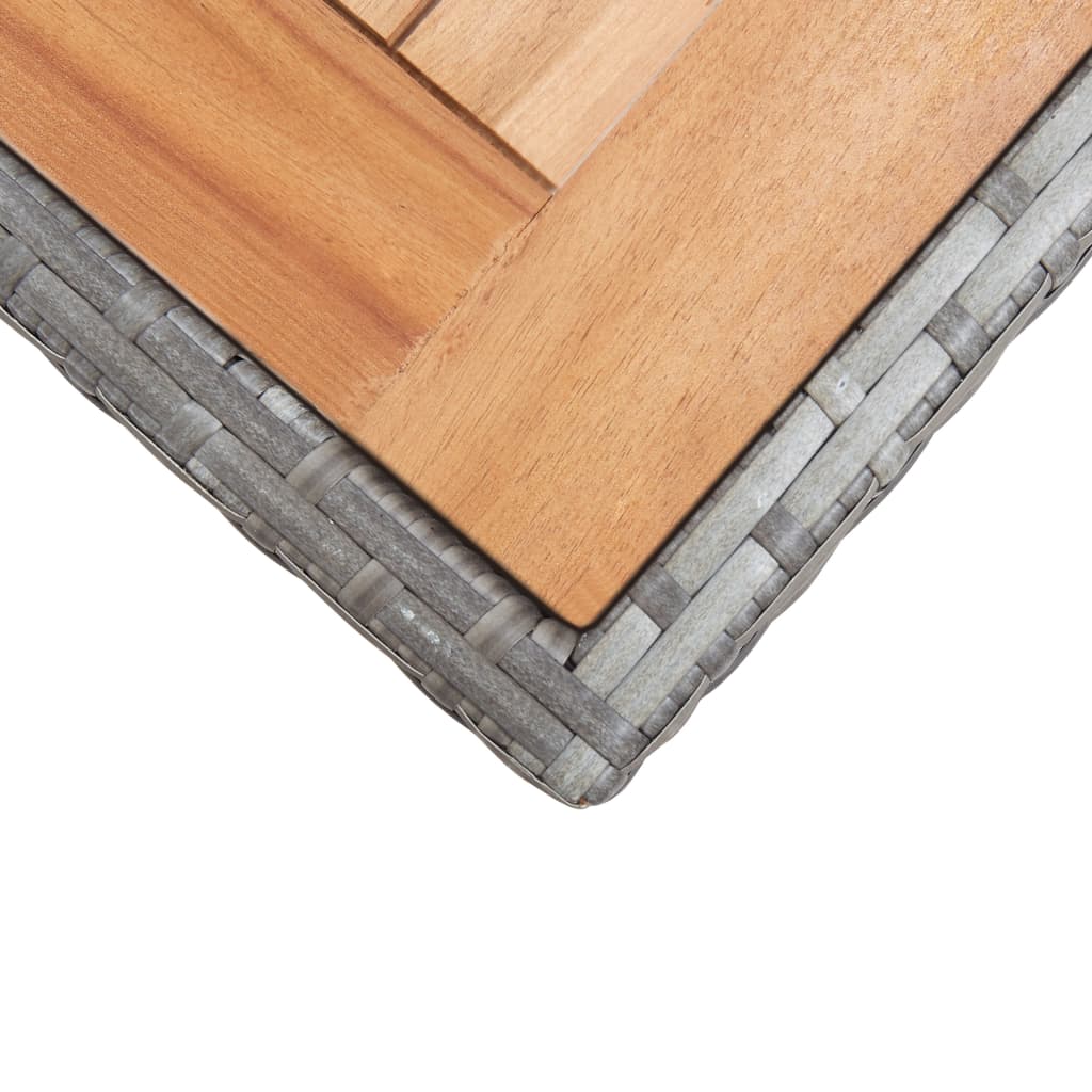 Tuintafel 123x60x74 cm massief acaciahout antraciet en bruin is nu te koop bij PeponiXL, paradijselijk wonen!