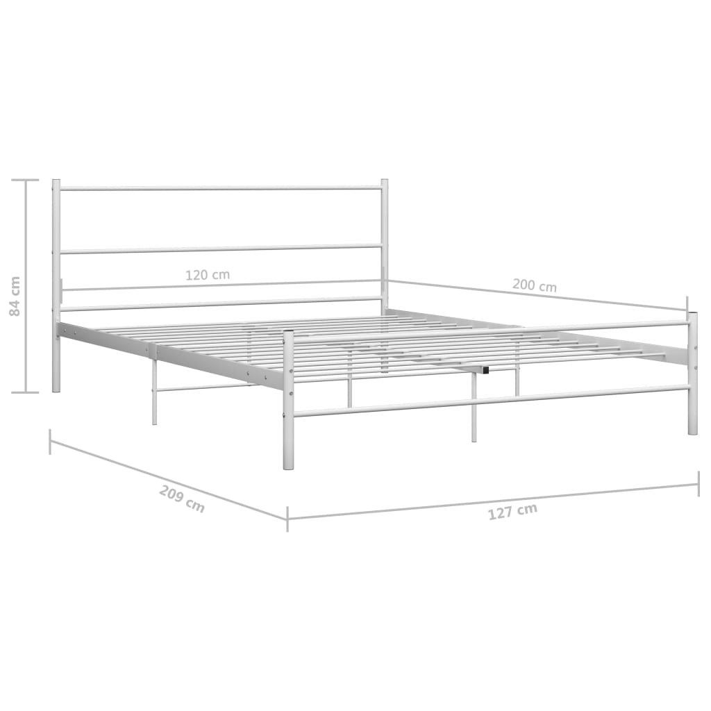 Bedframe metaal wit 120x200 cm is nu te koop bij PeponiXL, paradijselijk wonen!
