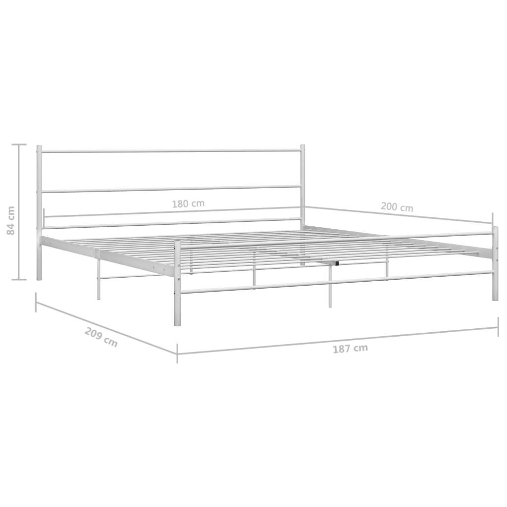 Bedframe metaal wit 180x200 cm is nu te koop bij PeponiXL, paradijselijk wonen!