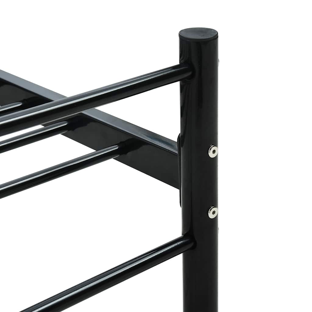 Bedframe met hoofdeinde zonder matras 140x200 cm metaal zwart is nu te koop bij PeponiXL, paradijselijk wonen!