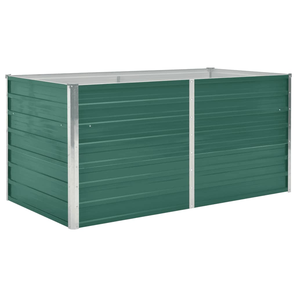 Plantenbak verhoogd 160x80x77 cm gegalvaniseerd staal groen is nu te koop bij PeponiXL, paradijselijk wonen!