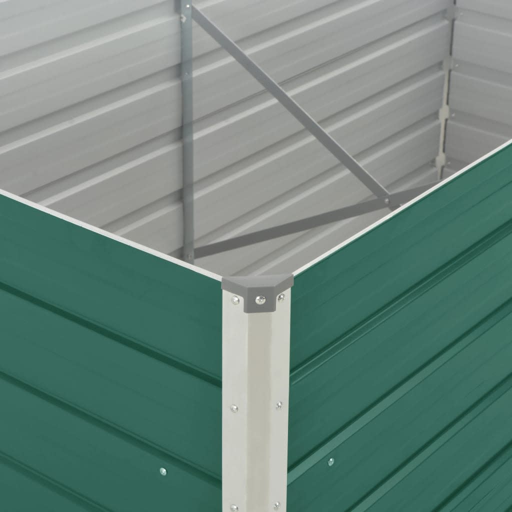 Plantenbak verhoogd 160x80x77 cm gegalvaniseerd staal groen is nu te koop bij PeponiXL, paradijselijk wonen!