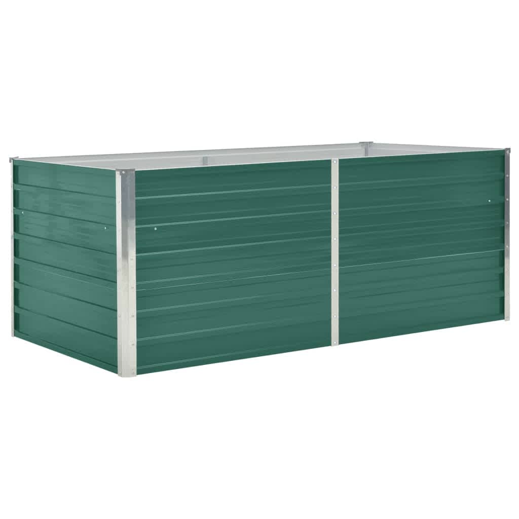 Plantenbak verhoogd 160x80x45 cm gegalvaniseerd staal groen is nu te koop bij PeponiXL, paradijselijk wonen!