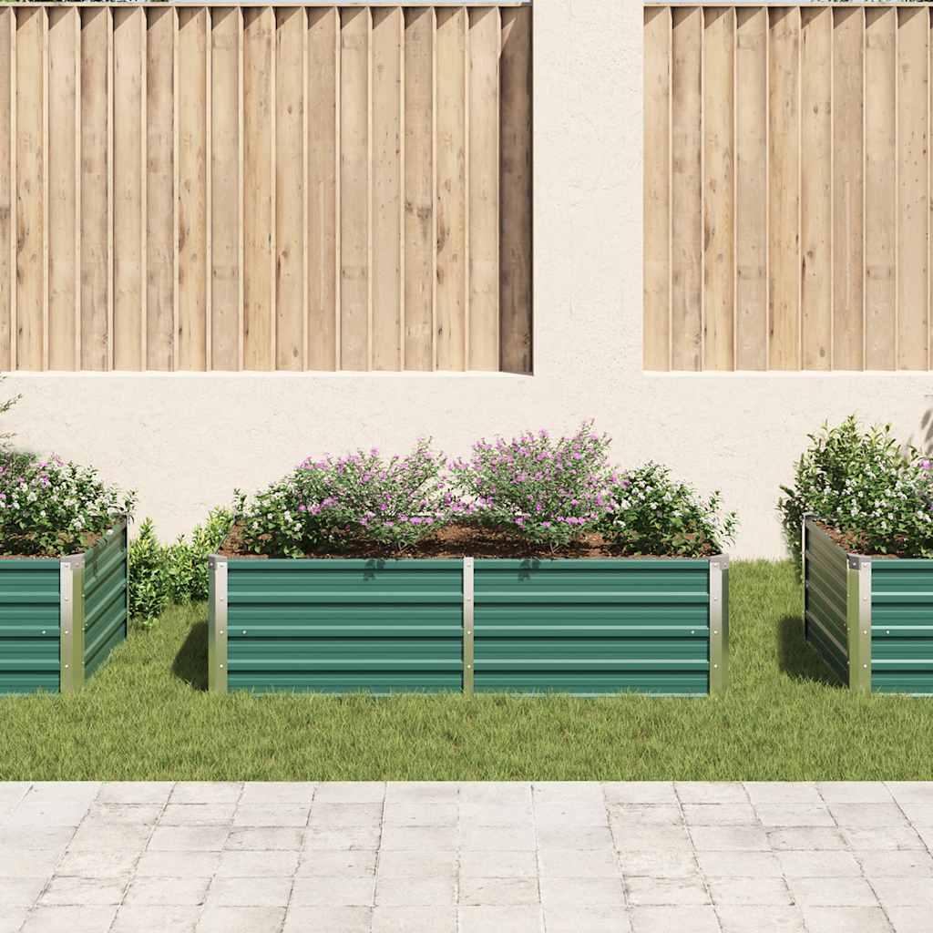 Plantenbak verhoogd 160x80x45 cm gegalvaniseerd staal groen is nu te koop bij PeponiXL, paradijselijk wonen!