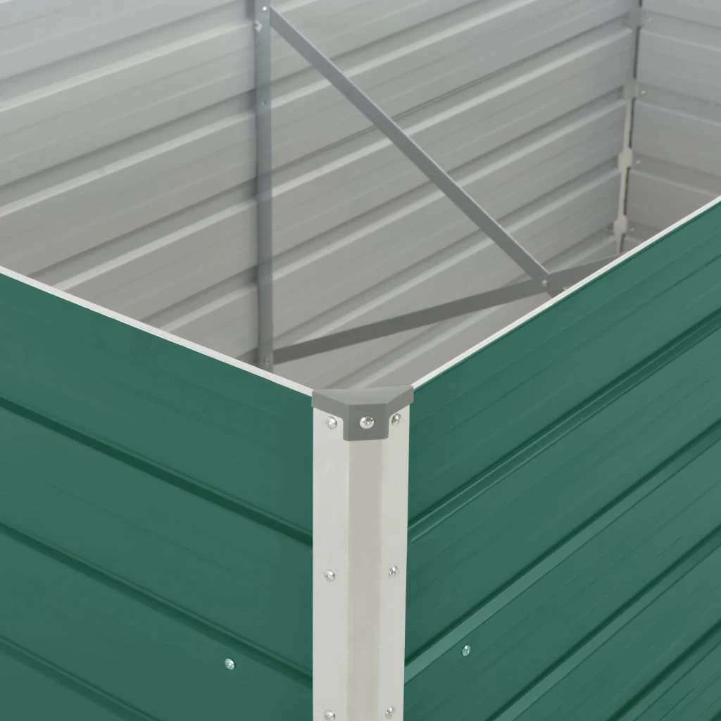 Plantenbak verhoogd 160x80x45 cm gegalvaniseerd staal groen is nu te koop bij PeponiXL, paradijselijk wonen!
