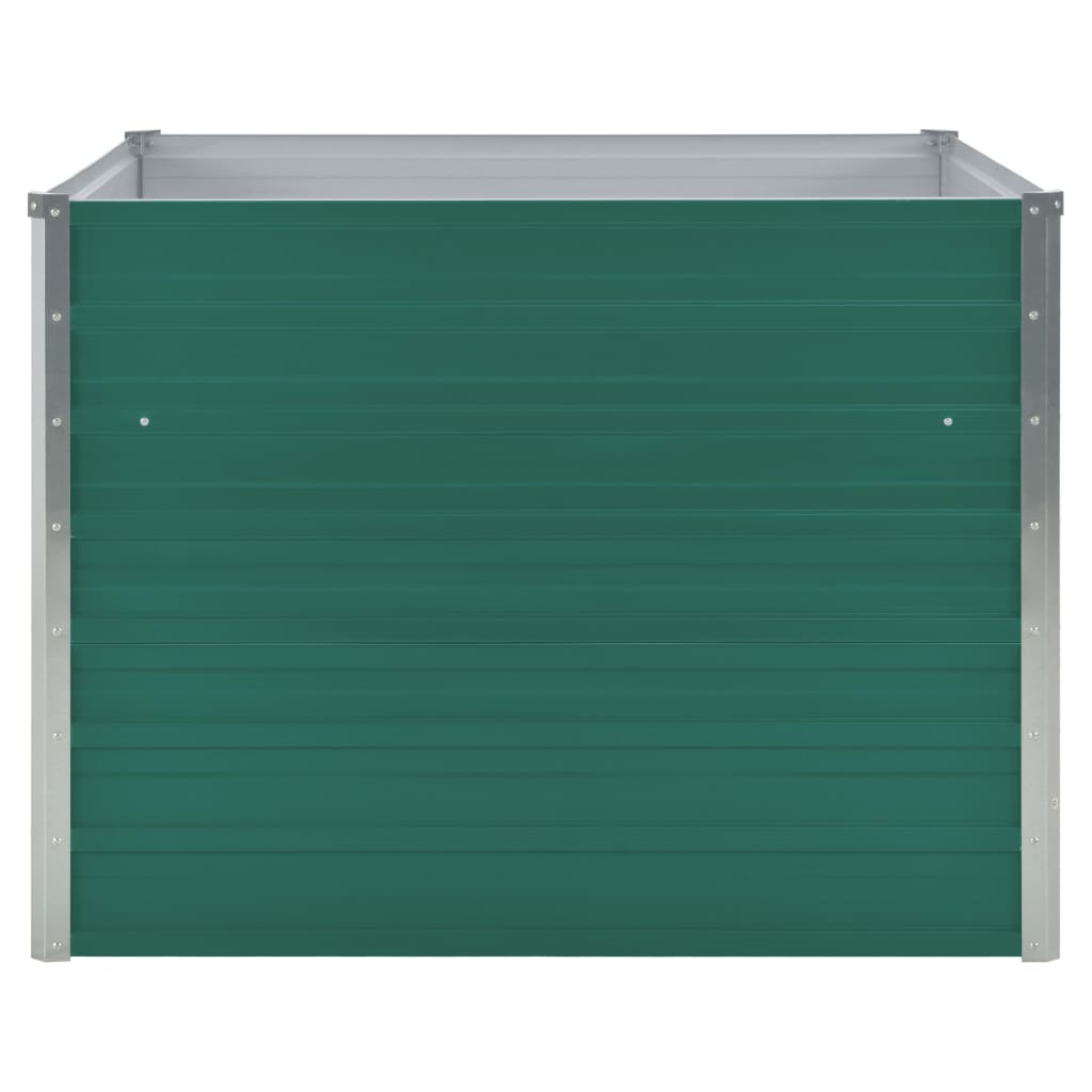Plantenbak verhoogd 100x100x77 cm gegalvaniseerd staal groen is nu te koop bij PeponiXL, paradijselijk wonen!