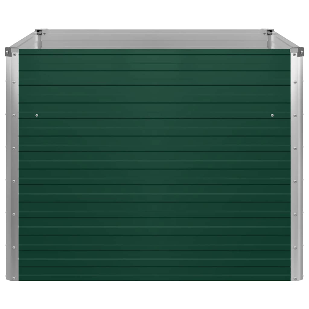 Plantenbak verhoogd 100x100x77 cm gegalvaniseerd staal groen is nu te koop bij PeponiXL, paradijselijk wonen!
