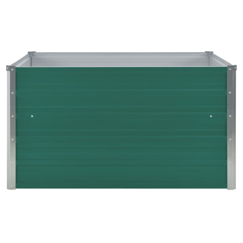 Plantenbak verhoogd 100x100x45 cm gegalvaniseerd staal groen is nu te koop bij PeponiXL, paradijselijk wonen!