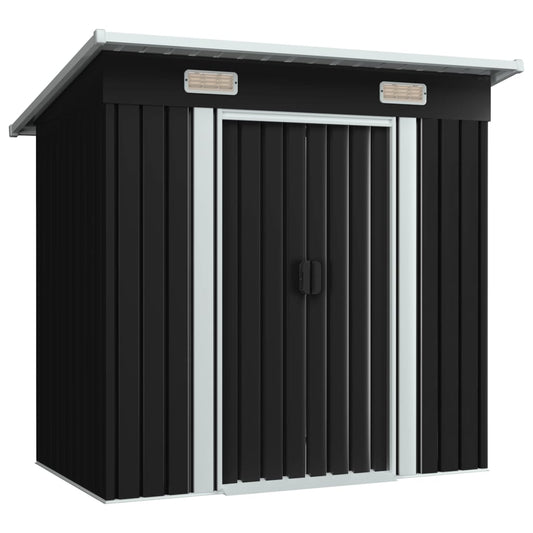 Tuinschuur staal antraciet is nu te koop bij PeponiXL, paradijselijk wonen!