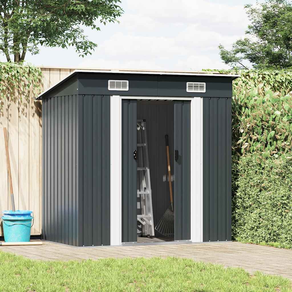 Tuinschuur staal antraciet is nu te koop bij PeponiXL, paradijselijk wonen!