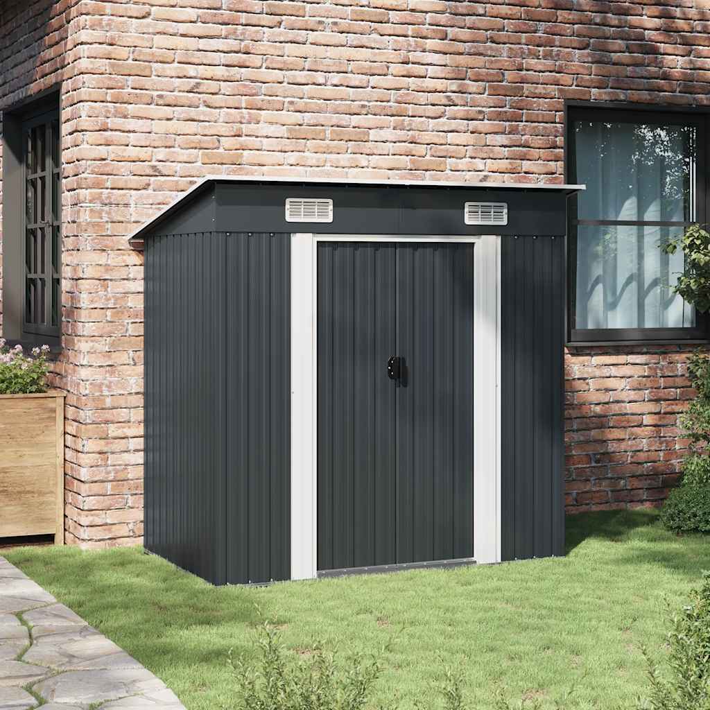 Tuinschuur staal antraciet is nu te koop bij PeponiXL, paradijselijk wonen!