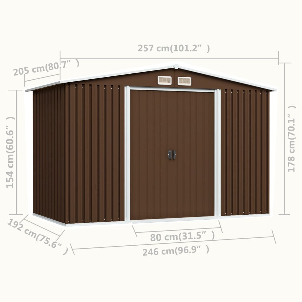 Tuinberging 257x205x178 cm staal bruin is nu te koop bij PeponiXL, paradijselijk wonen!