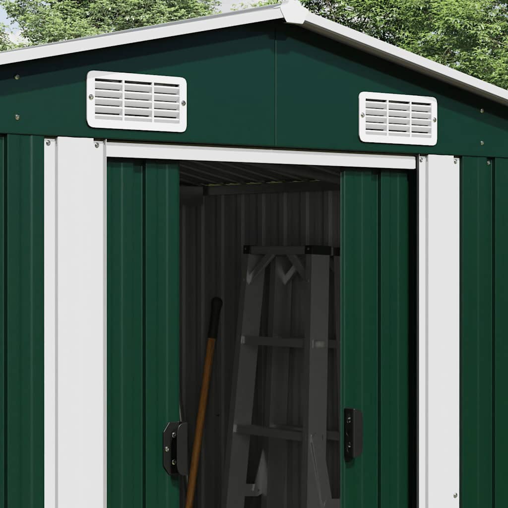 Tuinschuur 257x779x181 cm gegalvaniseerd staal groen is nu te koop bij PeponiXL, paradijselijk wonen!