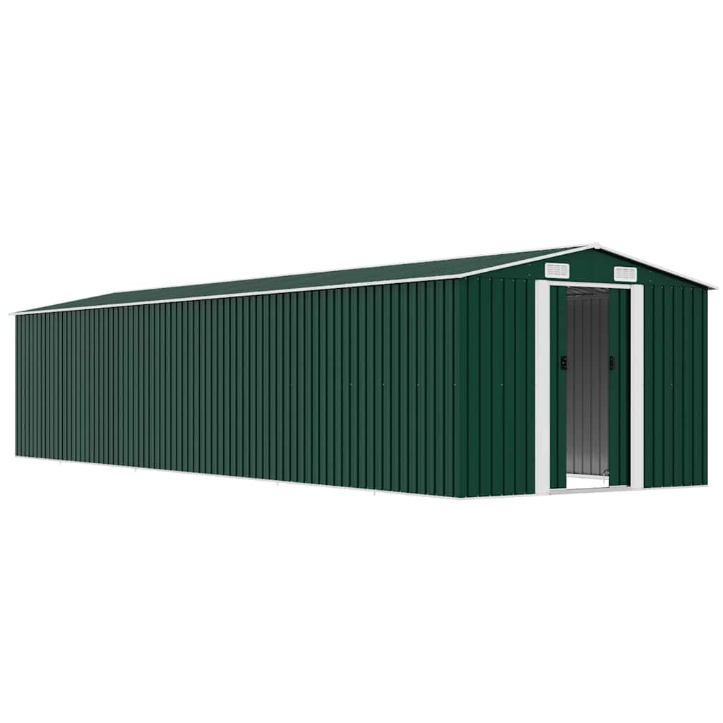 Tuinschuur 257x779x181 cm gegalvaniseerd staal groen is nu te koop bij PeponiXL, paradijselijk wonen!