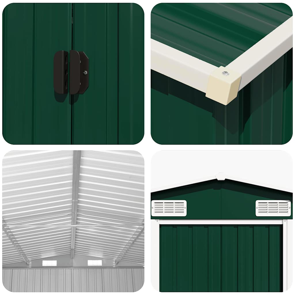 Tuinschuur 257x779x181 cm gegalvaniseerd staal groen is nu te koop bij PeponiXL, paradijselijk wonen!