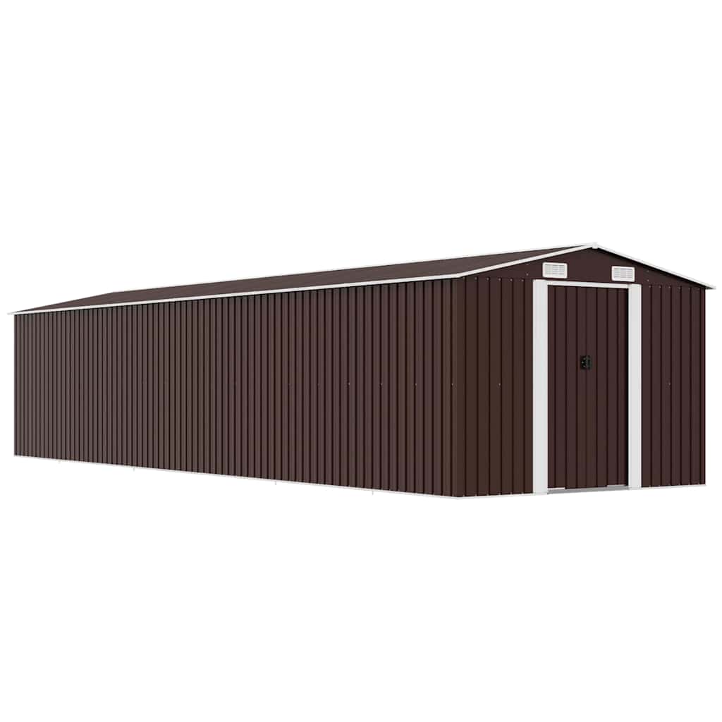 Tuinschuur 257x779x181 cm gegalvaniseerd staal bruin is nu te koop bij PeponiXL, paradijselijk wonen!