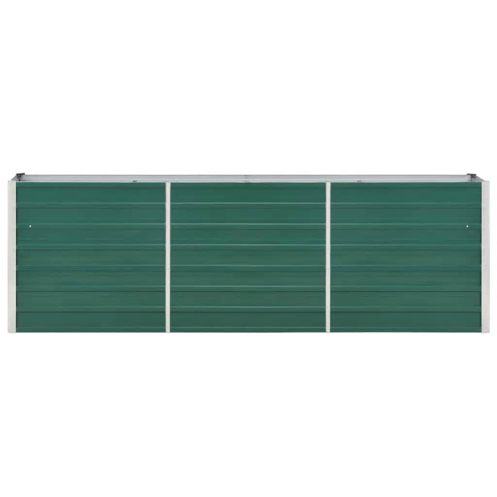 Plantenbak verhoogd 240x40x77 cm gegalvaniseerd staal groen is nu te koop bij PeponiXL, paradijselijk wonen!