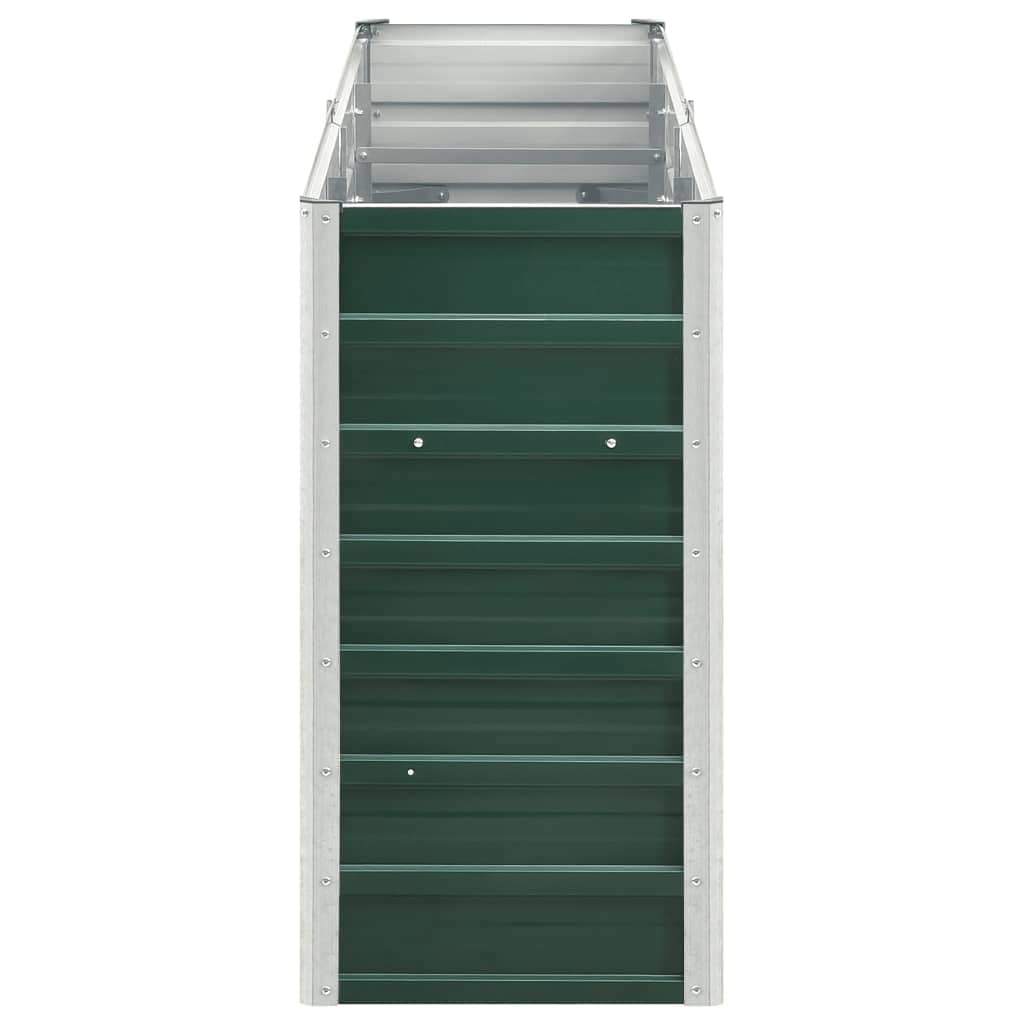 Plantenbak verhoogd 240x40x77 cm gegalvaniseerd staal groen is nu te koop bij PeponiXL, paradijselijk wonen!