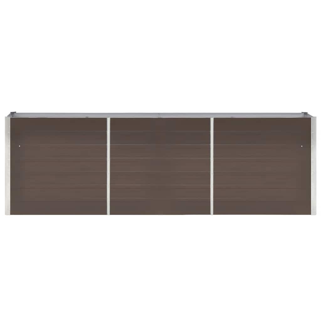 Plantenbak verhoogd 240x40x77 cm gegalvaniseerd staal bruin is nu te koop bij PeponiXL, paradijselijk wonen!