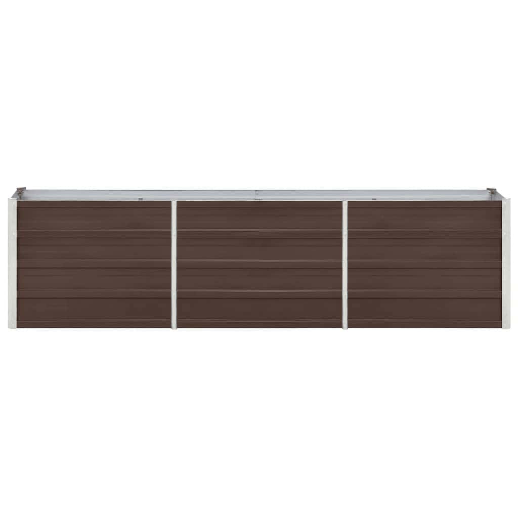 Plantenbak verhoogd 240x40x45 cm gegalvaniseerd staal bruin is nu te koop bij PeponiXL, paradijselijk wonen!