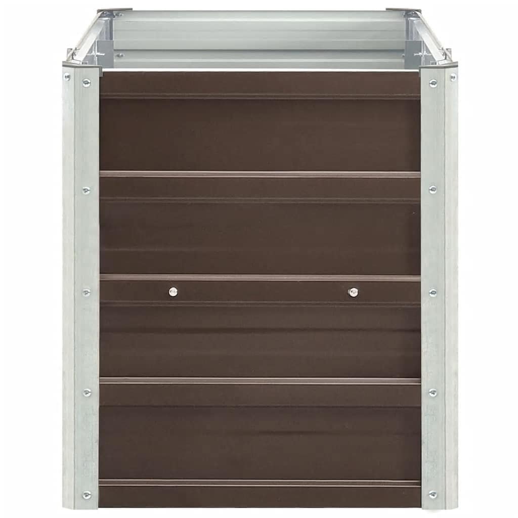 Plantenbak verhoogd 240x40x45 cm gegalvaniseerd staal bruin is nu te koop bij PeponiXL, paradijselijk wonen!