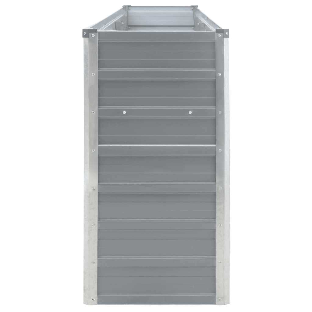 Plantenbak verhoogd 320x40x77 cm gegalvaniseerd staal grijs is nu te koop bij PeponiXL, paradijselijk wonen!