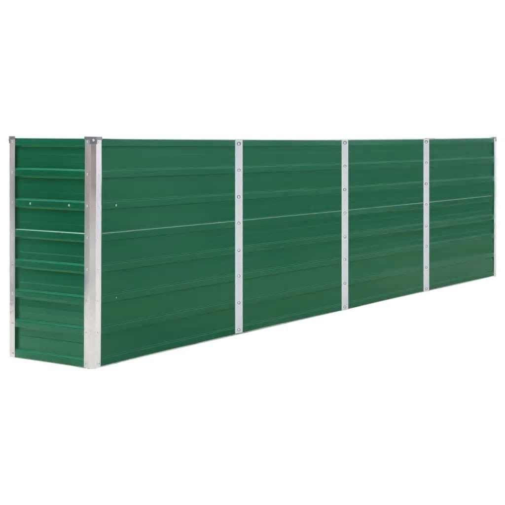 Plantenbak verhoogd 320x40x77 cm gegalvaniseerd staal groen is nu te koop bij PeponiXL, paradijselijk wonen!