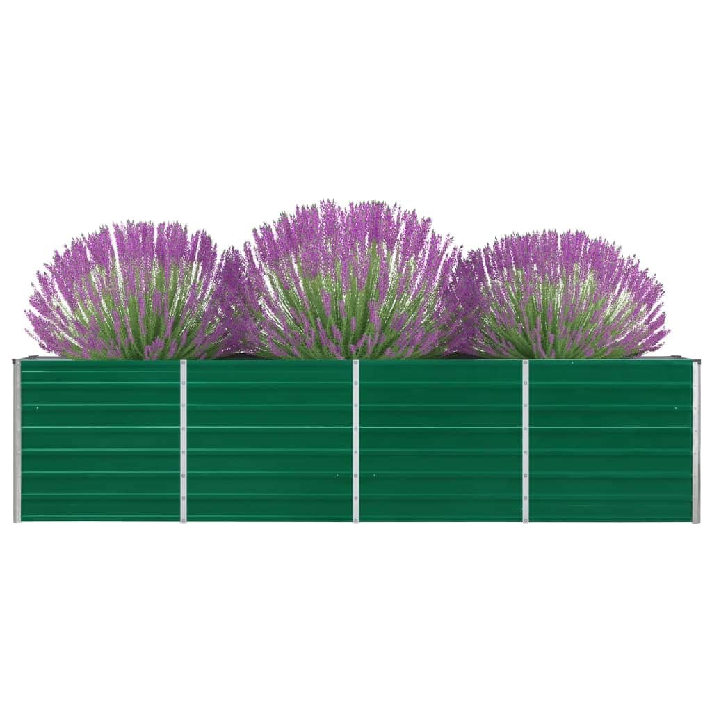 Plantenbak verhoogd 320x40x77 cm gegalvaniseerd staal groen is nu te koop bij PeponiXL, paradijselijk wonen!